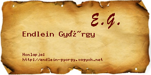 Endlein György névjegykártya