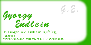 gyorgy endlein business card